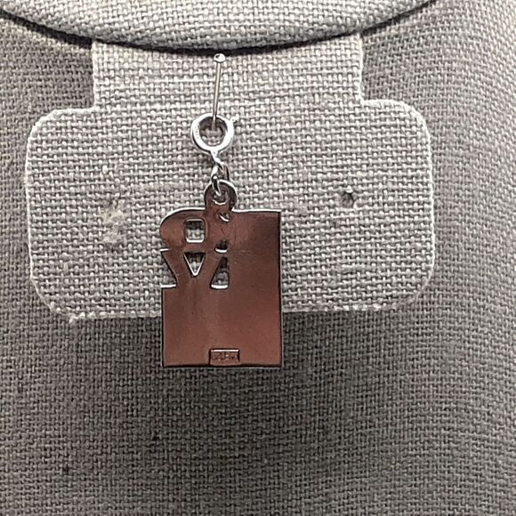 TC Sterling Silver LOVE Charm 1 1/8”x 5/8” Romance Gift - Picture 3 of 8